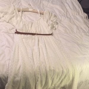 White plus size dress